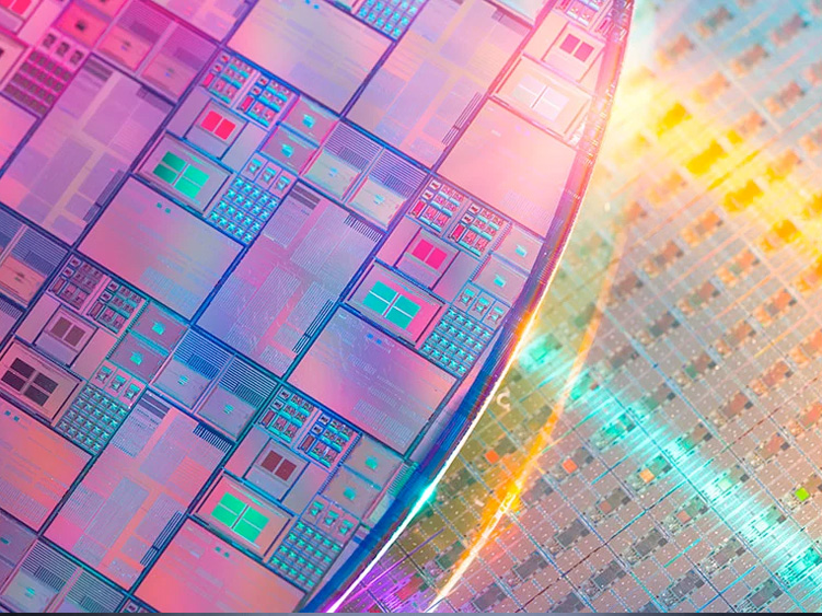 Silicon Wafers and Microcircuits with Automation system control application 